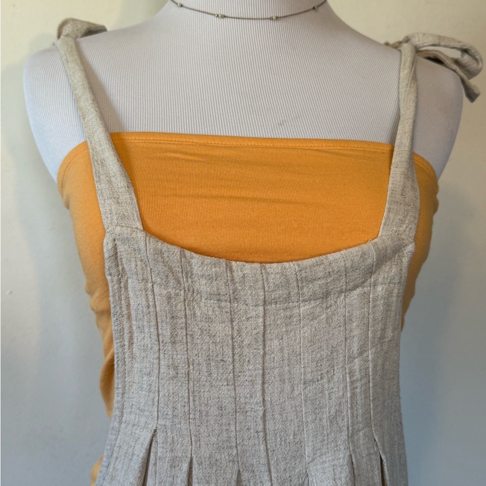 Beige Linen Jumpsuit